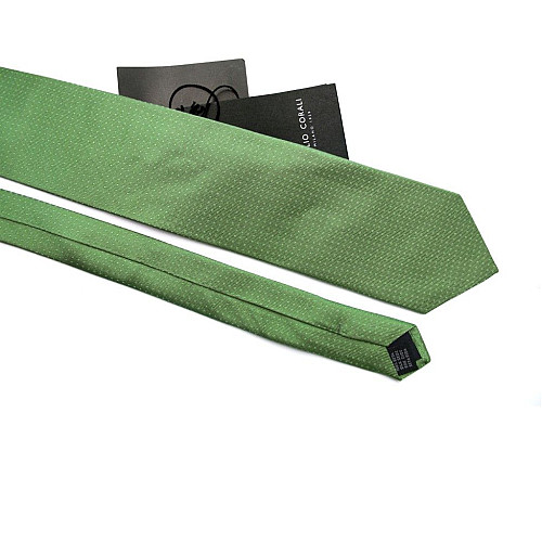 Краватка Emilio Corali чоловіча зелена в крапки GIN-2371