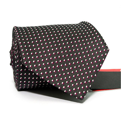 Галстук мужской серый с квадратиками Emilio Corali GIN-2376