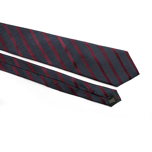 Галстук мужской Черный в Бордовые полоски Emilio Corali GIN-2391