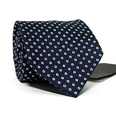 Галстук мужской Синий в Белые кружочки Emilio Corali GIN-2393