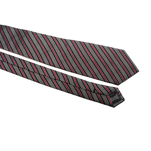 Краватка чоловіча Сіра в Червоні смужки Emilio Corali GIN-2422