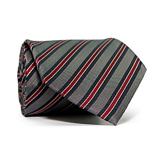 Галстук мужской Серый в Красные полоски Emilio Corali GIN-2422