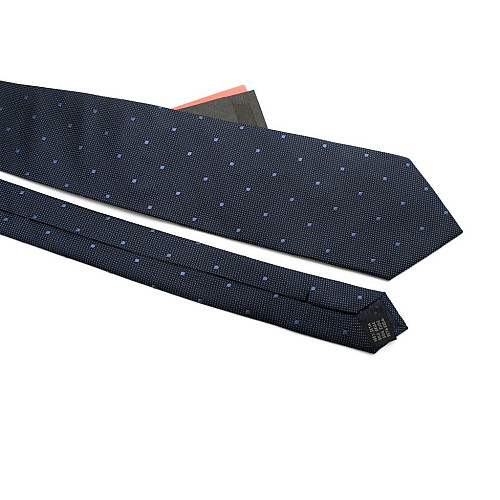 Галстук Emilio Corali мужской темно-синий в точки GIN-2428