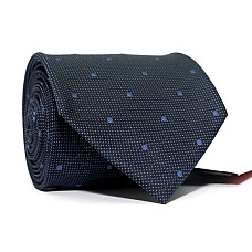 Галстук Emilio Corali мужской темно-синий в точки GIN-2428