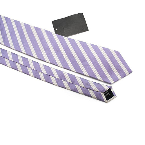 Краватка чоловіча Фіолетова в смужку Emilio Corali GIN-2431