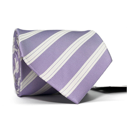 Краватка чоловіча Фіолетова в смужку Emilio Corali GIN-2431