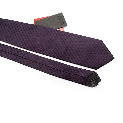 Галстук мужской Фиолетовый в синие полоски Emilio Corali GIN-2439