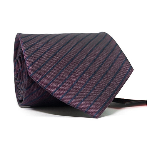 Галстук мужской Фиолетовый в синие полоски Emilio Corali GIN-2439