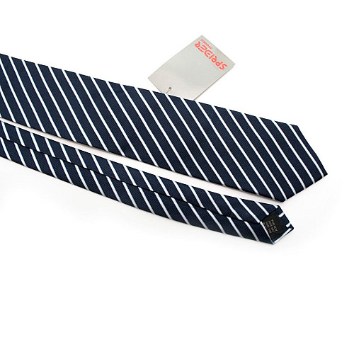 Галстук мужской Синий в Белые полоски Emilio Corali GIN-2444