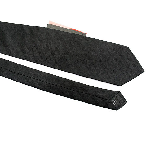 Галстук Emilio Corali мужской черный в полоску GIN-2448