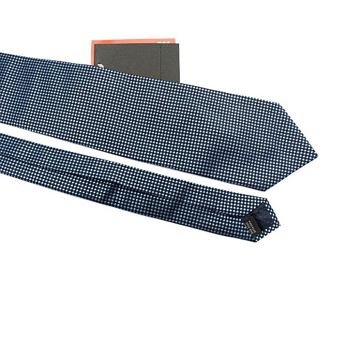 Галстук мужской Emilio Corali темно-синий в голубые точки GIN-2449