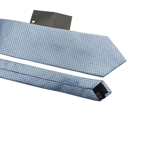 Галстук мужской голубой в синие точки Emilio Corali GIN-2454