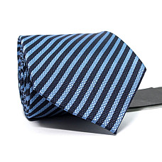 Галстук мужской синий в голубые полоски Emilio Corali GIN-2457
