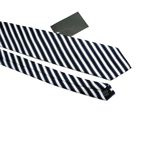 Галстук мужской сине-белый в полоску Emilio Corali GIN-2468