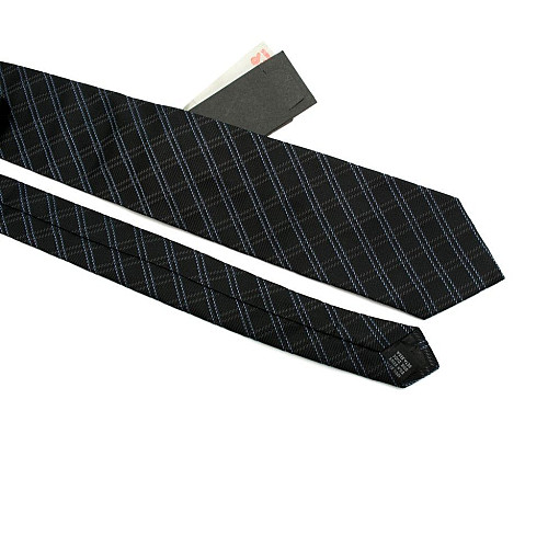 Краватка чоловіча чорна в клітку Emilio Corali GIN-2469