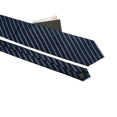 Галстук Emilio Corali синий в голубую полоску GIN-2471