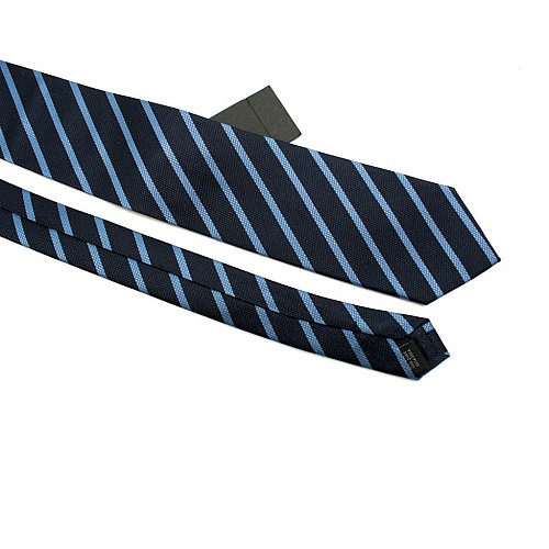 Галстук Emilio Corali синий с голубыми полосками GIN-2474