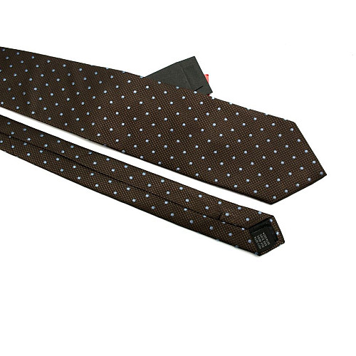 Галстук мужской коричневый в точки Emilio Corali GIN-2475