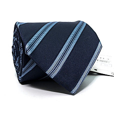 Галстук Emilio Corali синий в голубую полоску GIN-2476