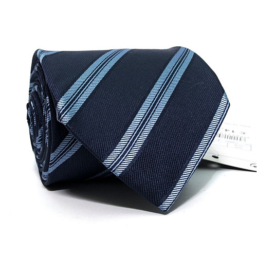 Галстук Emilio Corali синий в голубую полоску GIN-2476