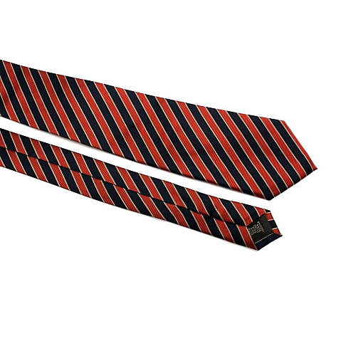 Галстук мужской красный-синий в полоску Emilio Corali GIN-2479