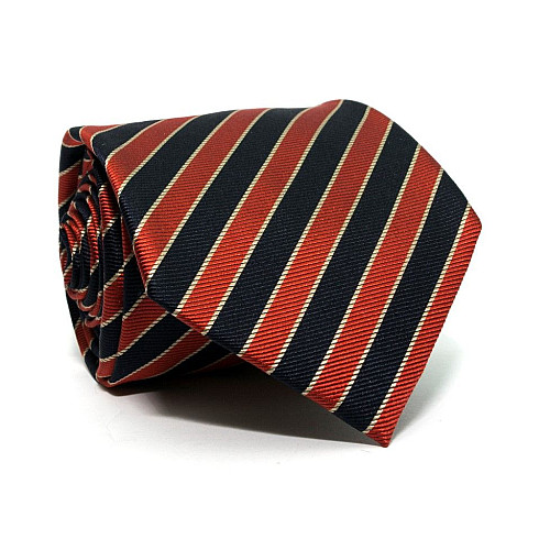Галстук мужской красный-синий в полоску Emilio Corali GIN-2479