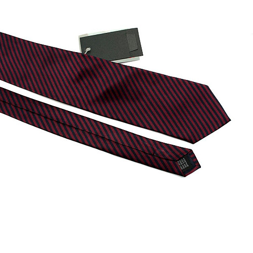 Краватка чоловіча бордова-синя в смужку Emilio Corali GIN-2481