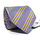 Галстук мужской фиолетовый в желтую полоску Emilio Corali GIN-2484