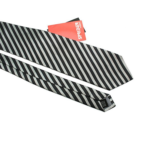 Галстук мужской серый в полоску Emilio Corali GIN-2485