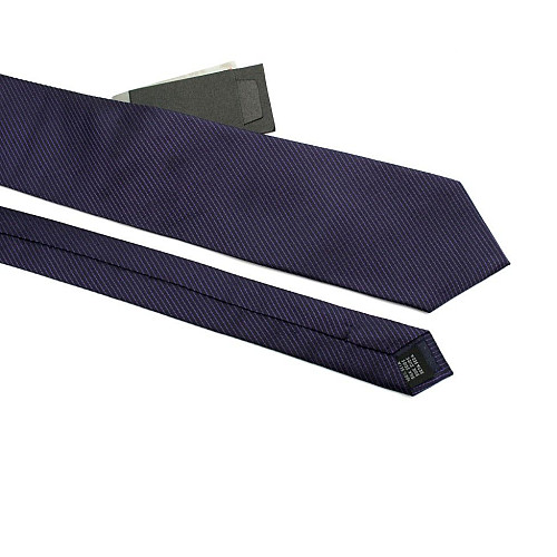 Галстук мужской темно-синий в фиолетовую полоску Emilio Corali GIN-2489