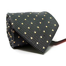 Галстук мужской серый в желтые точки Emilio Corali GIN-2492