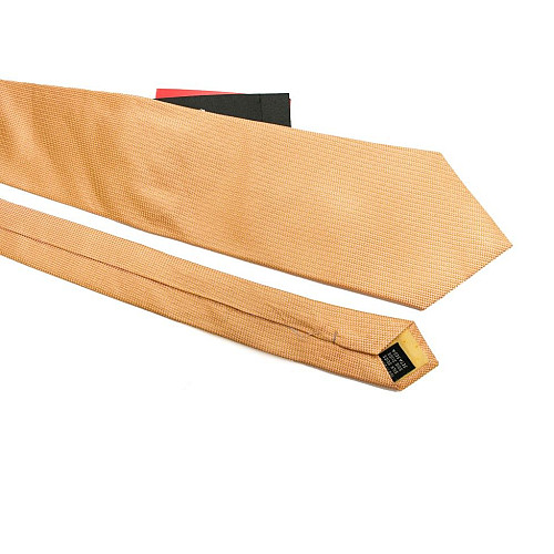 Галстук Emilio Corali оранжево-желтый в мелкие ромбики GIN-2493