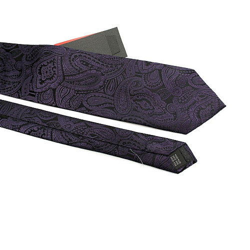 Галстук Emilio Corali мужской фиолетовый с узором пейсли GIN-2494