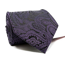 Галстук Emilio Corali мужской фиолетовый с узором пейсли GIN-2494