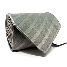 Галстук мужской серый в полоску Emilio Corali GIN-2496