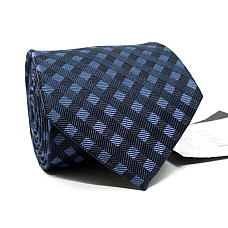 Галстук Emilio Corali синий в квадратики GIN-2498