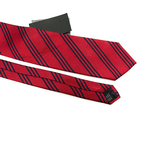 Краватка чоловіча червона в сині смужки Emilio Corali GIN-2501