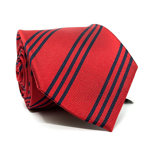Краватка чоловіча червона в сині смужки Emilio Corali GIN-2501