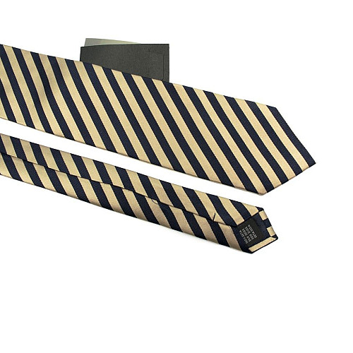 Краватка чоловіча оливкова-синя в смужки Emilio Corali GIN-2502