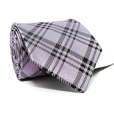 Галстук мужской фиолетовый в клетку Emilio Corali GIN-2503