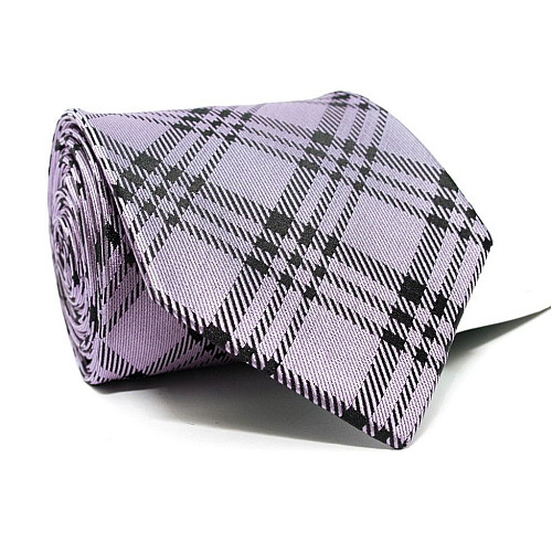 Краватка чоловіча фіолетова в клітку Emilio Corali GIN-2503