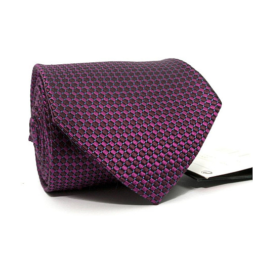 Краватка Emilio Corali чоловіча фіолетова в прямокутники GIN-2519