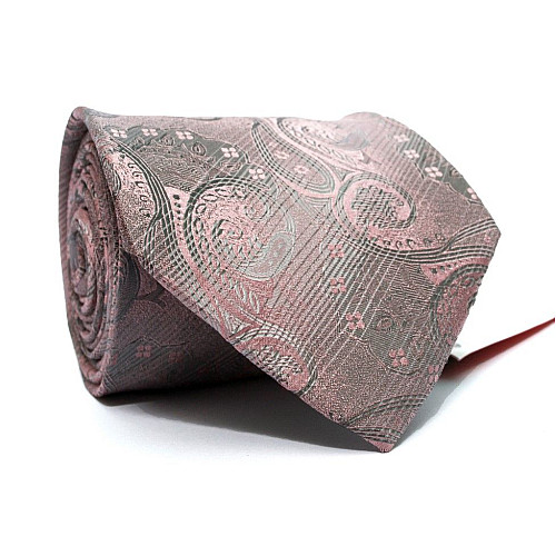 Галстук мужской серо-розовый перелив Emilio Corali GIN-2523