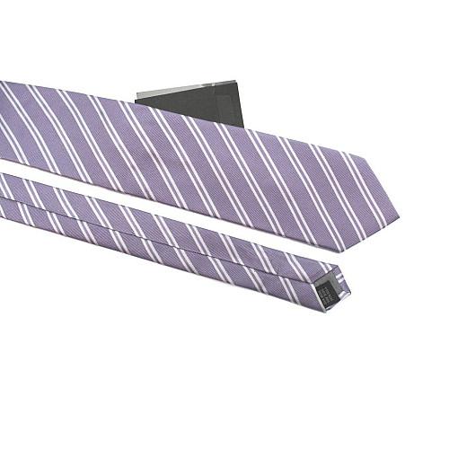 Галстук мужской сиреневый в полоску Emilio Corali GIN-2526