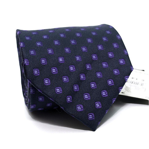Краватка чоловіча синя з фіолетовими елементами Emilio Corali GIN-2531