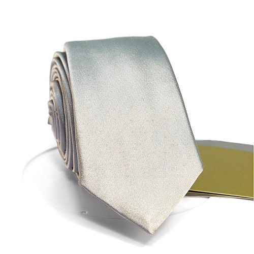 Галстук мужской узкий серый Emilio Corali GIN-2541