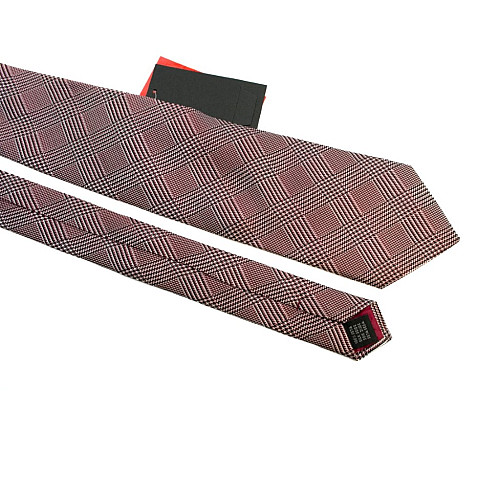 Краватка чоловіча бордова в клітку Emilio Corali GIN-2549