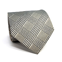 Краватка Emilio Corali чоловіча світло-сіра в клітку GIN-2558