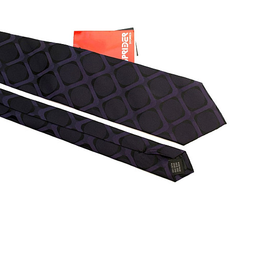 Краватка Emilio Corali чоловіча фіолетова з крапками в квадратиках GIN-2560