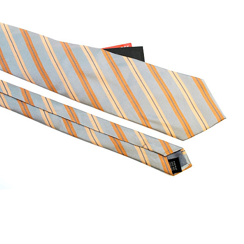 Краватка чоловіча сіра в смужки Emilio Corali GIN-2569